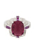 Clarence Silver Ring Ruby