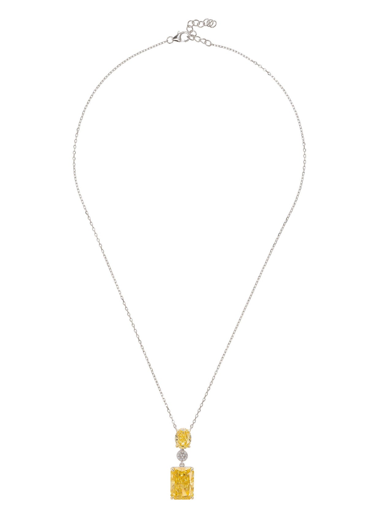 Constance Pendant Necklace Silver Lemon Topaz