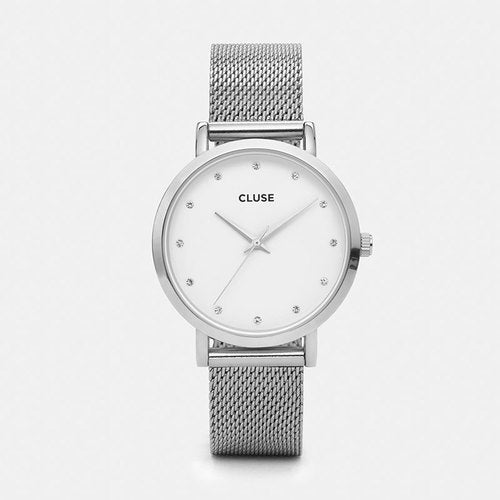 Cluse Pavane Silver Stones Mesh Watch CW0101202001
