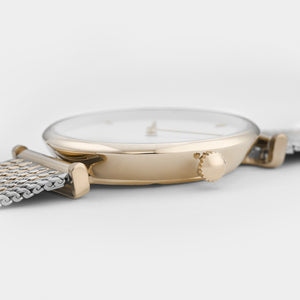 CLUSE Triomphe Gold Bicolor Mesh Watch CW0101208002