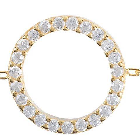 Halo Sparkling Circle Bracelet Gold