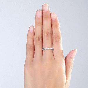14K White Gold Wedding Band Ring 0.3 Ct Natural Diamonds Art Deco Vintage Style MKR7071