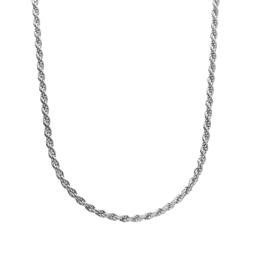 Sterling Silver Rope Chain 55cm