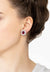Daisy Gemstone Stud Earrings Ruby Silver