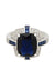 Clarence Silver Ring Sapphire