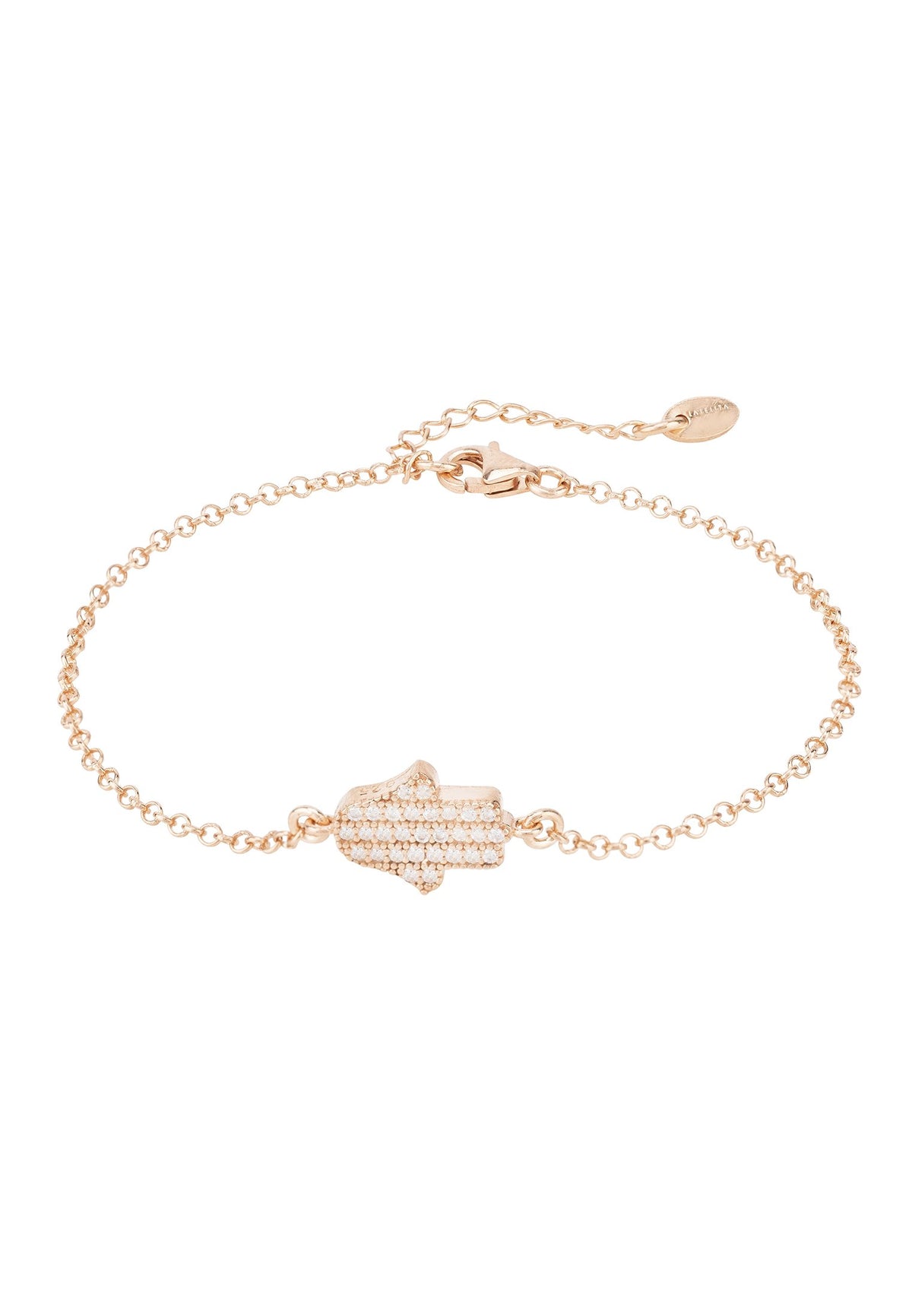 Hamsa Lucky Charm Bracelet Rosegold
