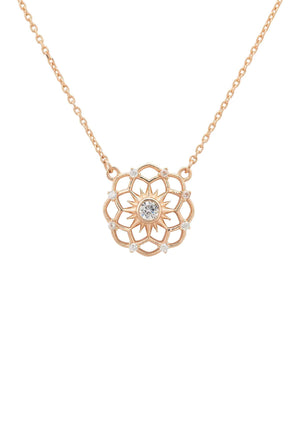 Chakra Pendant Necklace Rosegold