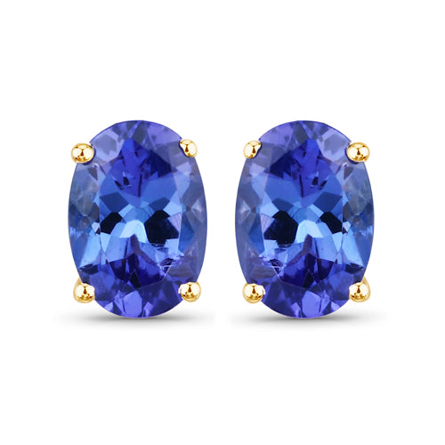 LeVian Oval Tanzanite Earrings w/ Diamonds 18K Rose Gold