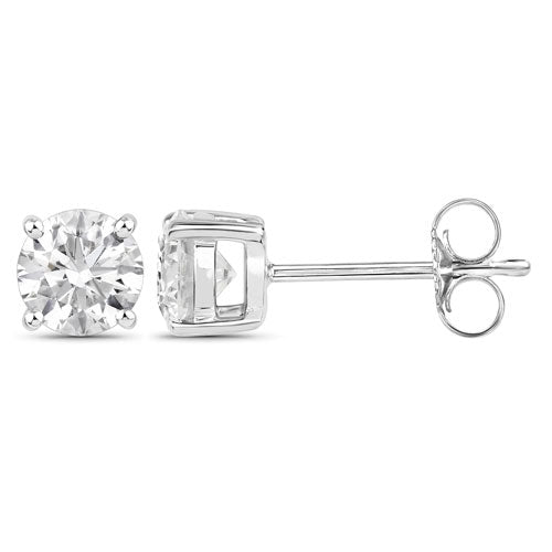 14K White Gold Lab Grown Diamond Earrings 2D-1.00cts D-E/VS Certified