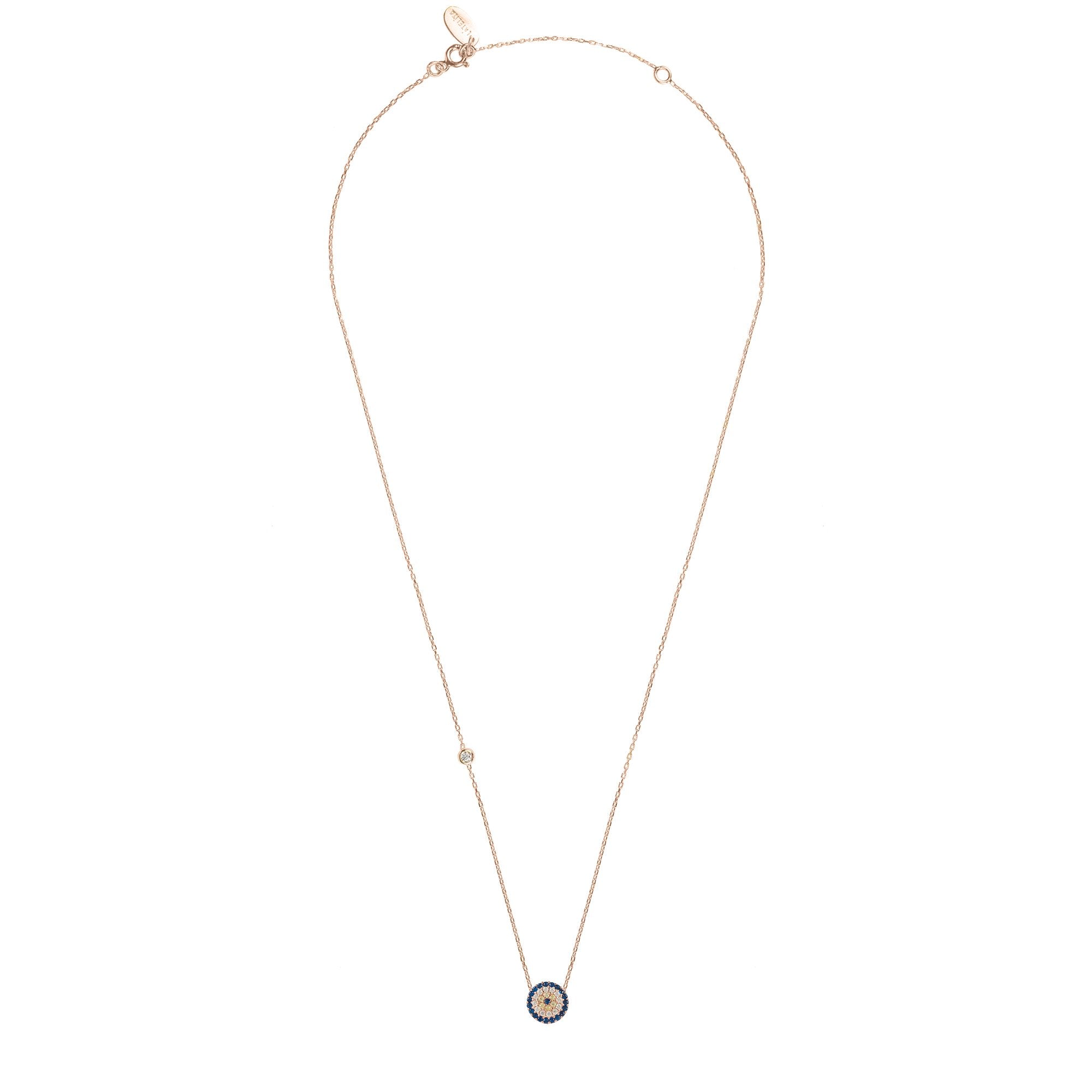 Evil Eye Necklace Rosegold