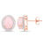 14K Rose Gold 3.34 Carat Genuine Pink Opal and White Diamond Earrings