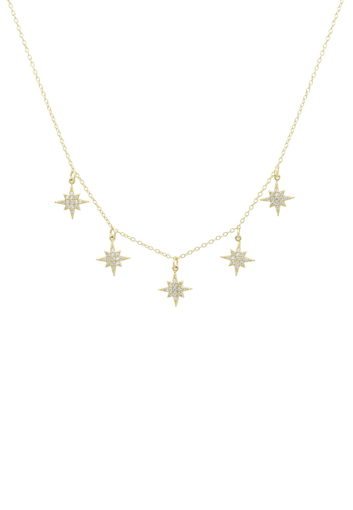Starburst Choker Necklace Gold
