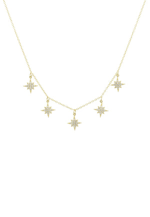 Starburst Choker Necklace Gold