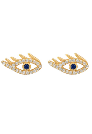Eye of Horus Stud Earrings Gold