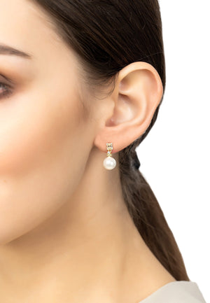 Delilah Pearl Earrings Rosegold