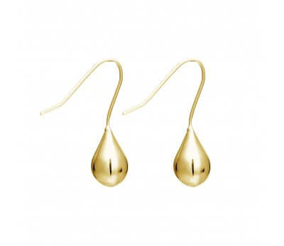 Sterling Silver Gold Plated Drop Earrings E848G