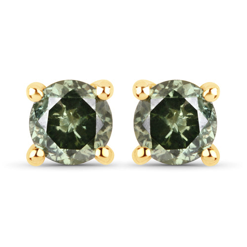 14KY Green Diamond 0.30cts Earrings (SI1-SI2)