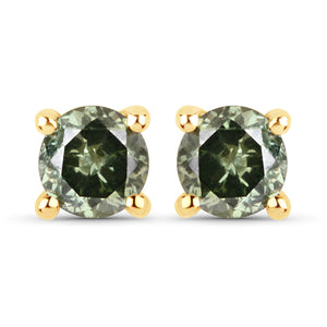 14KY Green Diamond 0.30cts Earrings (SI1-SI2)