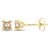 14K Yellow Gold 0.54ct Champagne Diamond Earrings