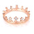 14K Rose Gold Wedding Band Princess Crown Diamond Ring MKR7124
