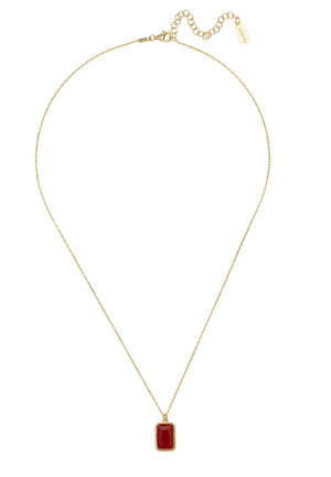 Portofino Necklace Gold Garnet