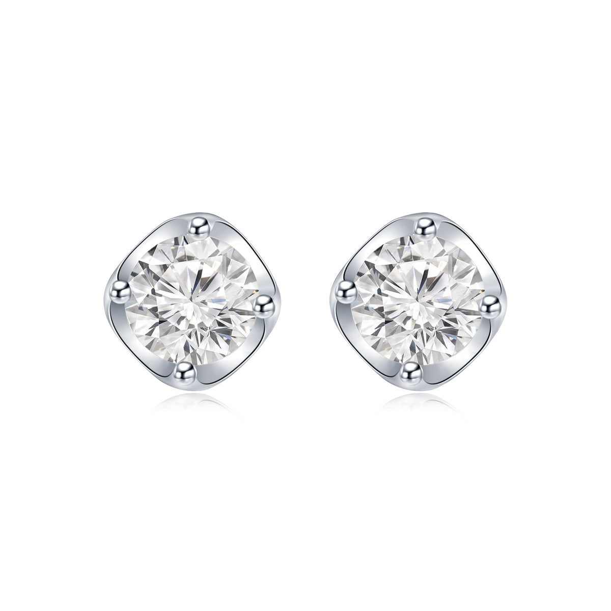 18K White Gold Diamond Earrings