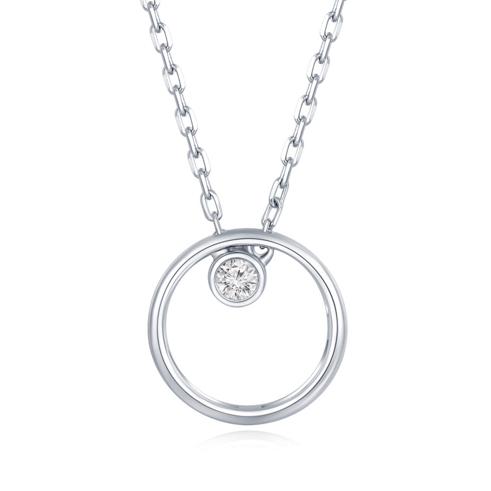 18K White Gold Diamond Necklace