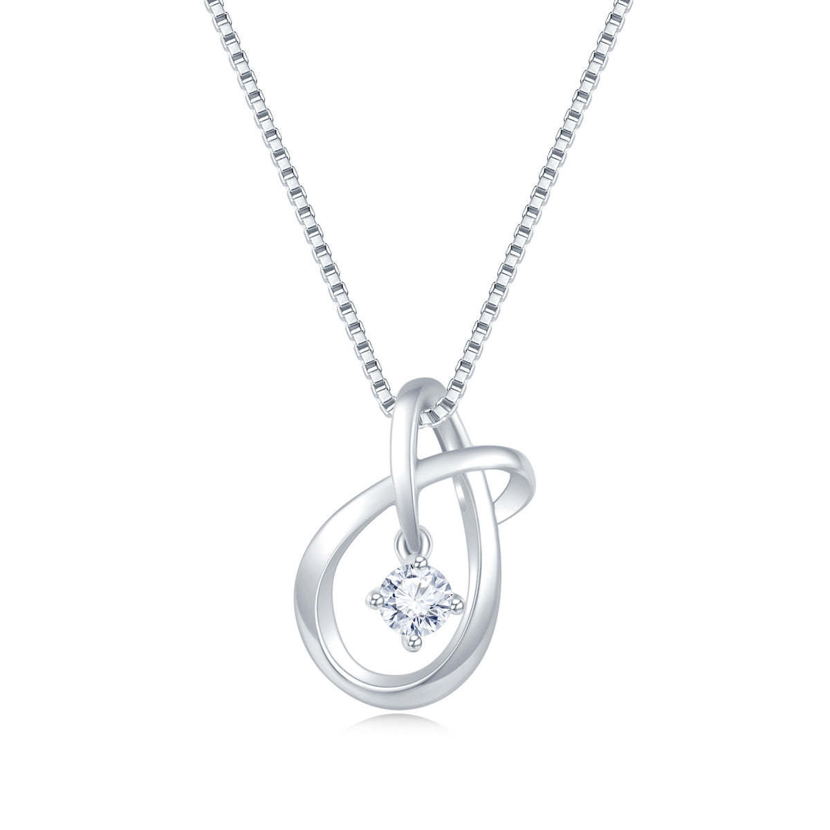 18K White Gold Diamond Pendant
