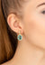 Beatrice Oval Gemstone Drop Earrings Gold Blue Topaz Hydro