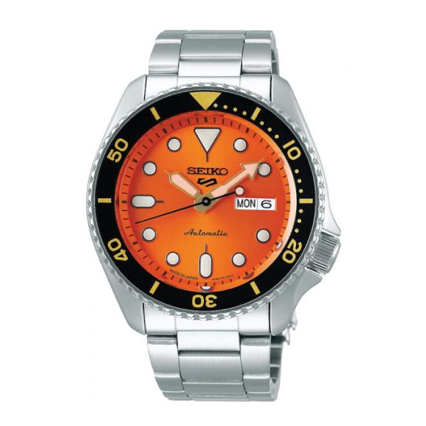 Seiko 5 Sports (Japan Made) Automatic Silver Stainless Steel Band Watch SBSA009