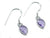 3 Carat Genuine Purple Pear Cut Amethyst 925 Sterling Silver Dangle Fine Earrings MXFE8004