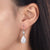 4 Carat Pear Cut Created Zirconia 925 Sterling Silver Dangle Earrings MXFE8012