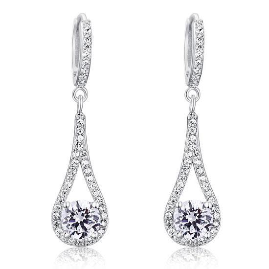 1 Carat Round Cut Solid 925 Sterling Silver Bridal Earrings MXFE8019