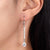 1 Carat Pear Cut Created Zirconia  925 Sterling Silver Dangle Earrings MXFE8025