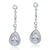 1.5 Carat Pear Cut Created Zirconia 925 Sterling Silver Dangle Earrings MXFE8056