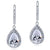 2 Carat Created Pear Cut Zirconia Dangle Drop Sterling 925 Silver Earrings MXFE8066