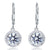 Created Zirconia Dangle Drop Sterling 925 Silver Earrings MXFE8073
