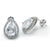 4 Carat Pear Cut CZ Stud 925 Sterling Silver Earrings Jewelry MXFE8079