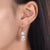 8 Carat Princess Cut Created Zirconia Dangle Drop 925 Sterling Silver Earrings MXFE8095