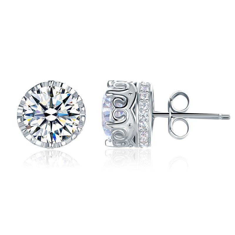 1.5 Carat Vintage Style Stud 925 Sterling Silver Earrings Jewelry MXFE8106