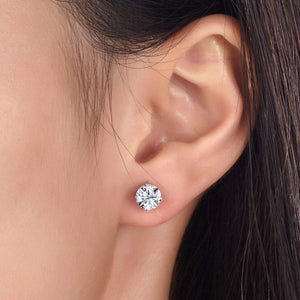 1 Carat Created Zirconia Stud Earrings 925 Sterling Silver MXFE8114