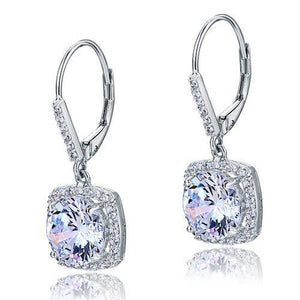 925 Sterling Silver Bridal Wedding Earrings Brilliant Created Zirconia MXFE8122