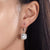 925 Sterling Silver Bridal Wedding Earrings Brilliant Created Zirconia MXFE8122