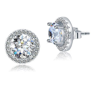 2.5 Carat Halo (Removable) Stud Earrings 925 Sterling Silver Jewelry MXFE8125