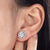 2.5 Carat Halo (Removable) Stud Earrings 925 Sterling Silver Jewelry MXFE8125