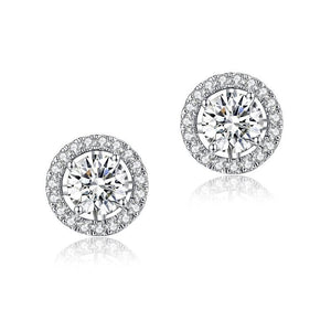 1 Carat Moissanite Diamond 6 Claws Stud Earrings 925 Sterling Silver XMFE8187