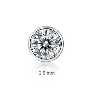 1 Carat Moissanite Diamond Earring (1 Piece) Unisex 925 Sterling Silver MJFE8195