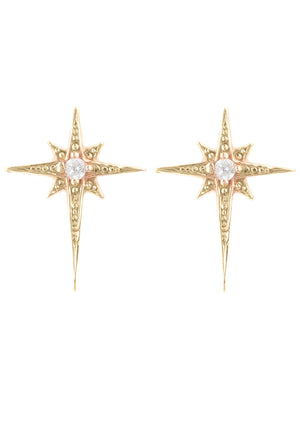 Mini Star Burst Small Stud Earrings Rosegold