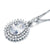 6 Carat Oval Cut Created Zirconia Sterling 925 Silver Flower Pendant Necklace MXFN8006