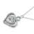 3 Carat Created Zirconia 925 Sterling Silver Heart Pendant Necklace MXFN8010